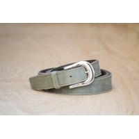 CEINTURE CUIR KAKI | La classique